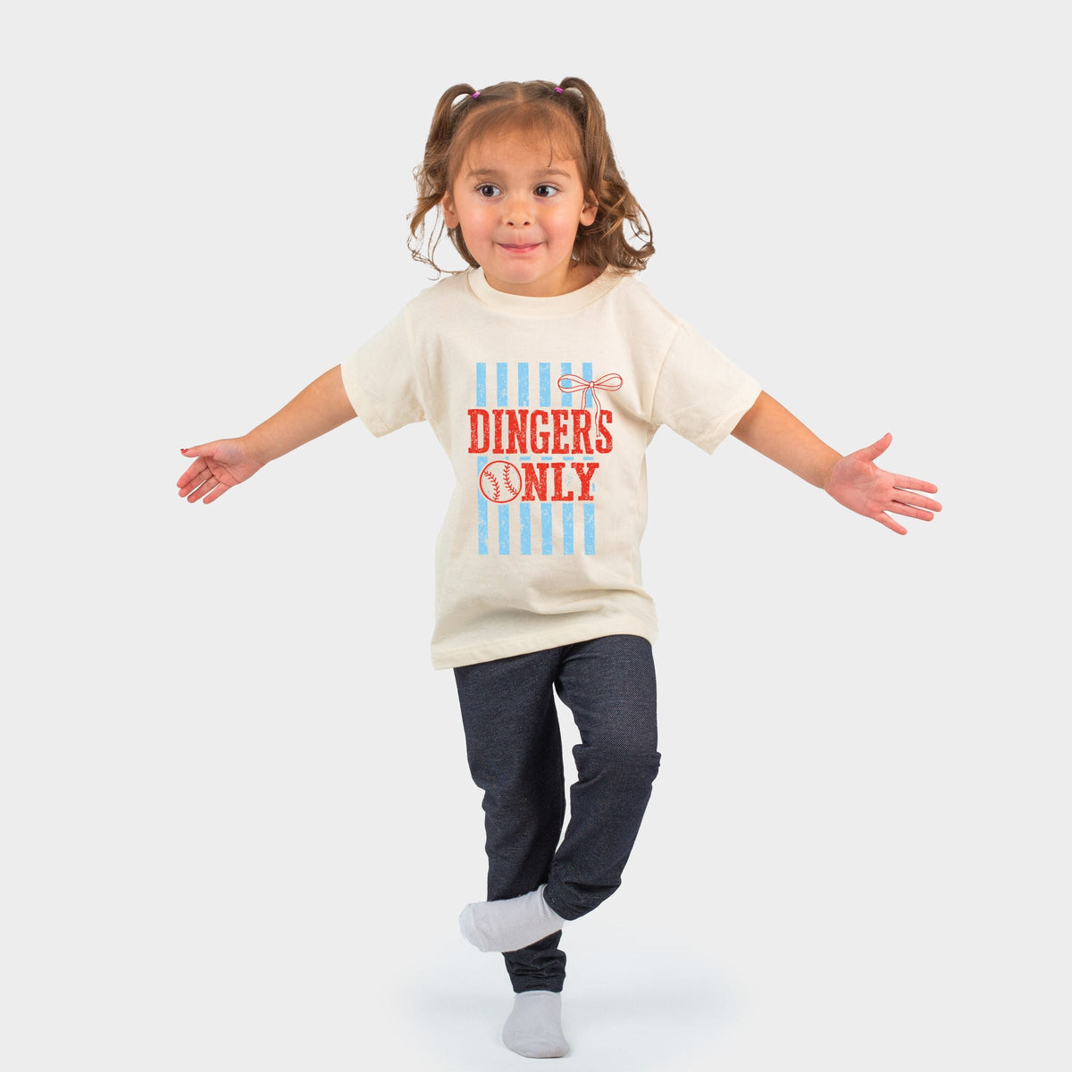 Dingers Only Stripes - Toddler Short Sleeve Graphic T-Shirt