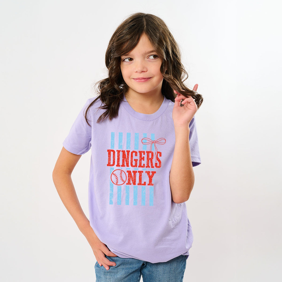 Dingers Only Stripes - Youth Short Sleeve Graphic T-Shirt