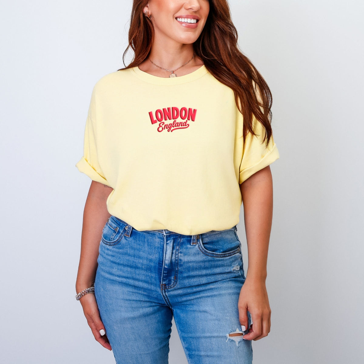 London Vibrant Puff Print - Women's Garment Dyed Graphic T-Shirt