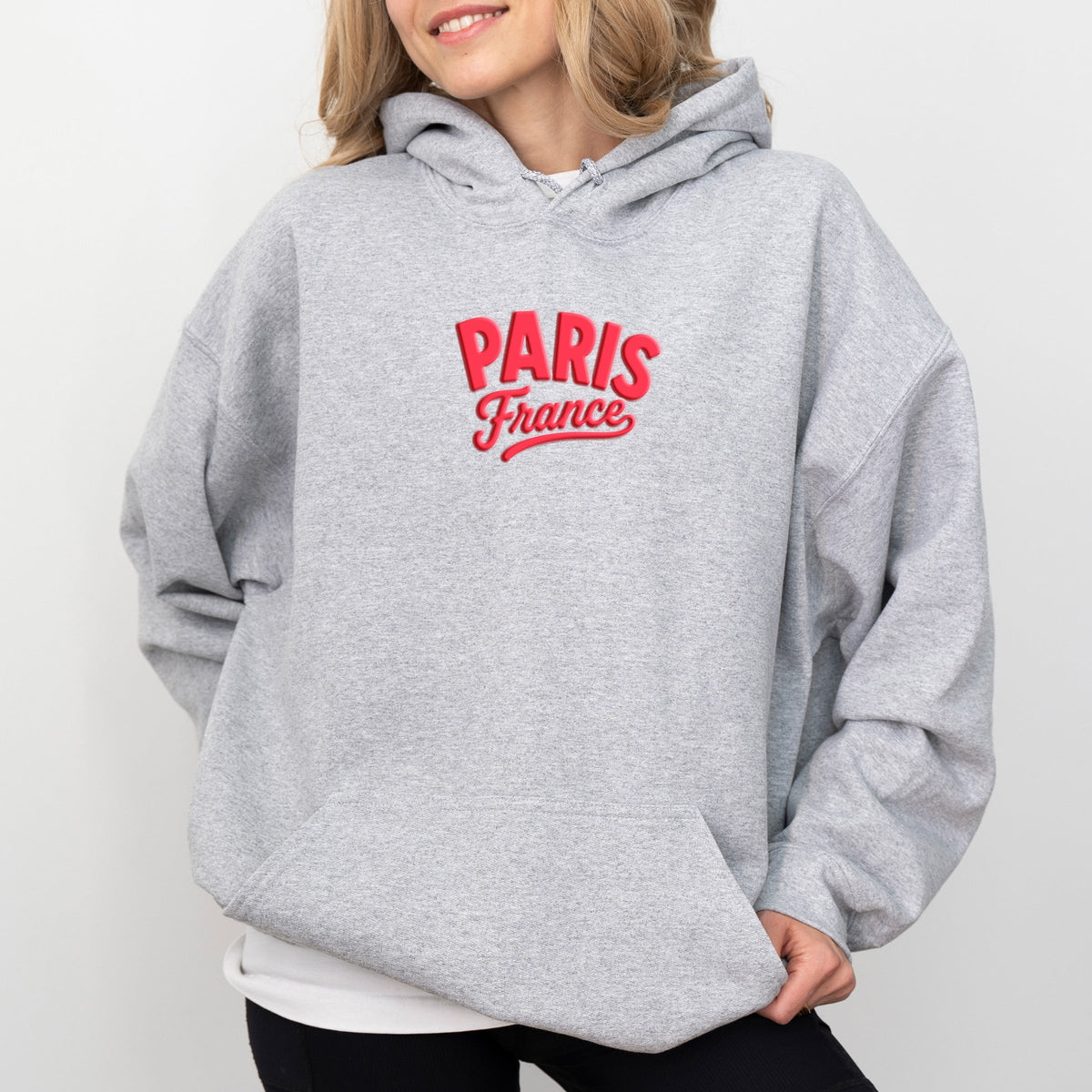 Paris Vibrant Puff Print - Women's Graphic Hoodie