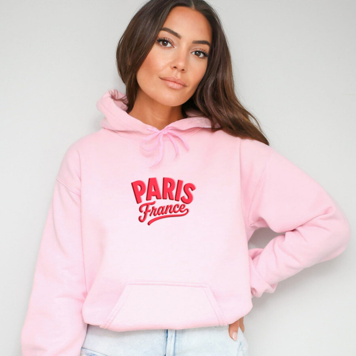 Paris Vibrant Puff Print - Women's Graphic Hoodie