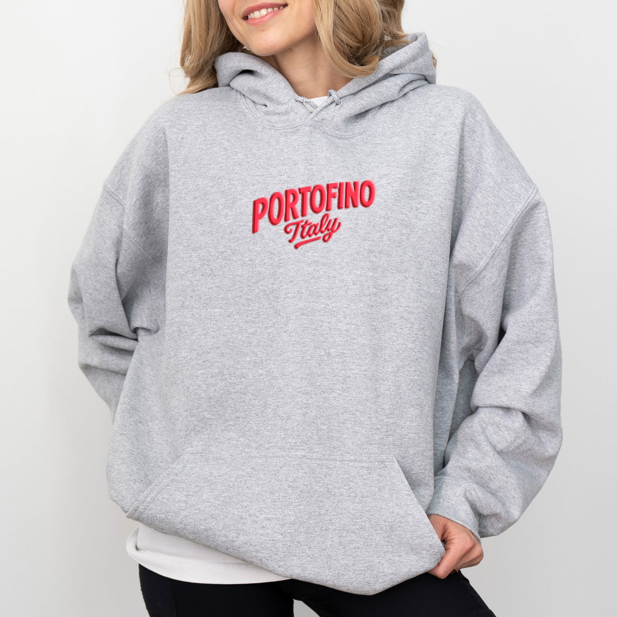 Portofino Vibrant Puff Print - Women's Graphic Hoodie