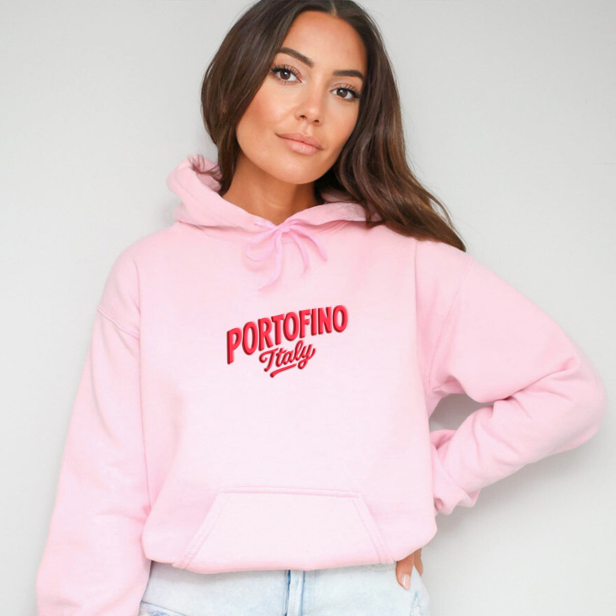 Portofino Vibrant Puff Print - Women's Graphic Hoodie