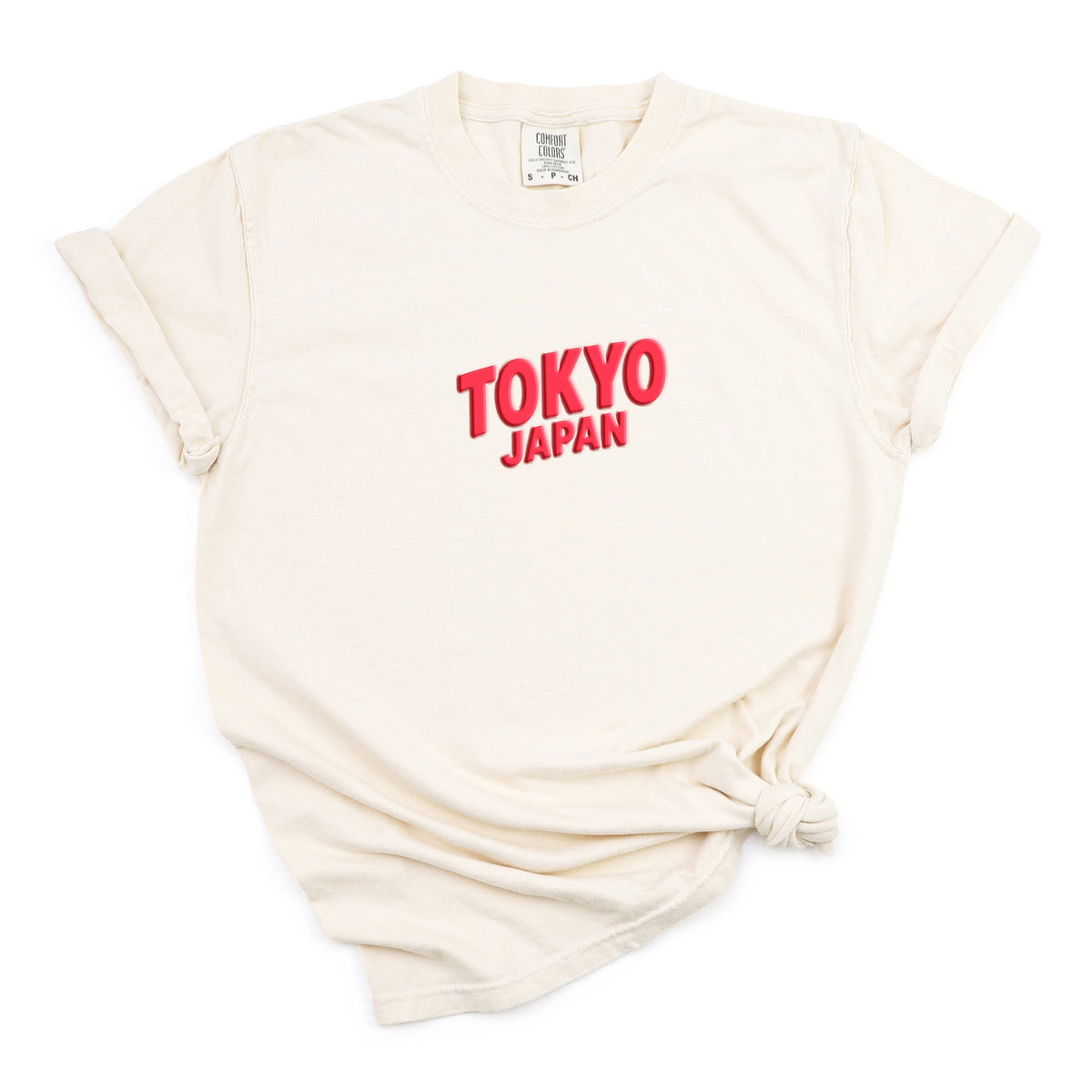 Tokyo Vibrant Puff Print - Women's Garment Dyed Graphic T-Shirt