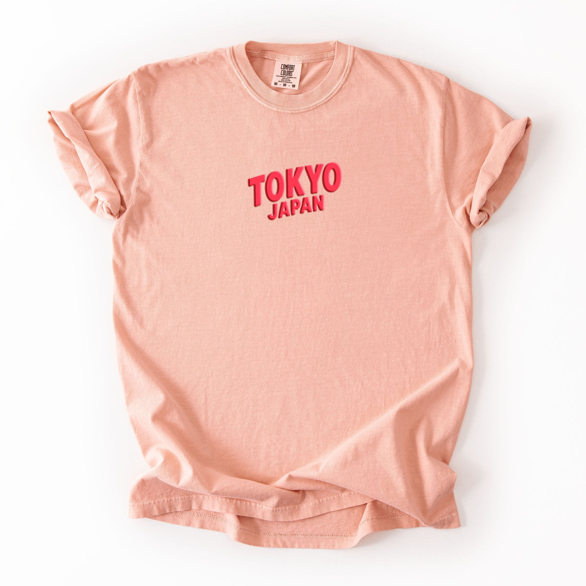 Tokyo Vibrant Puff Print - Women's Garment Dyed Graphic T-Shirt