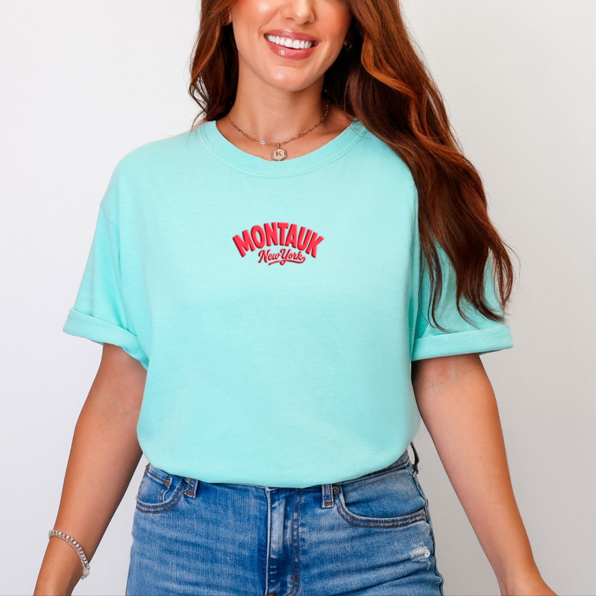 Montauk Vibrant Puff Print - Women's Garment Dyed Graphic T-Shirt