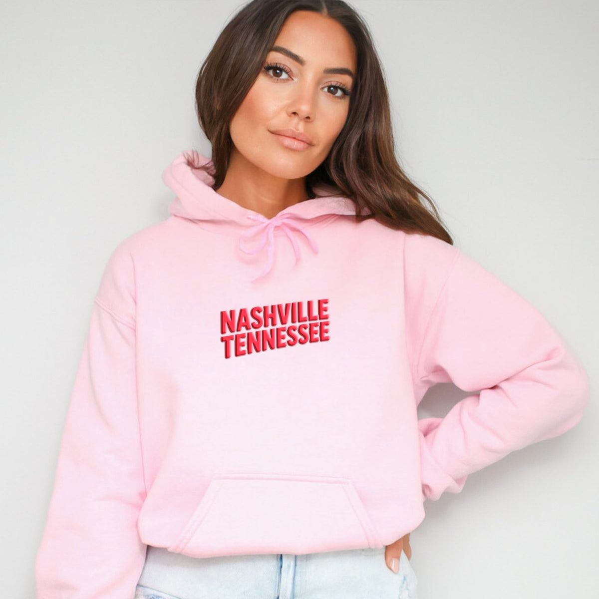 Nashville Vibrant Puff Print - Women's Graphic Hoodie