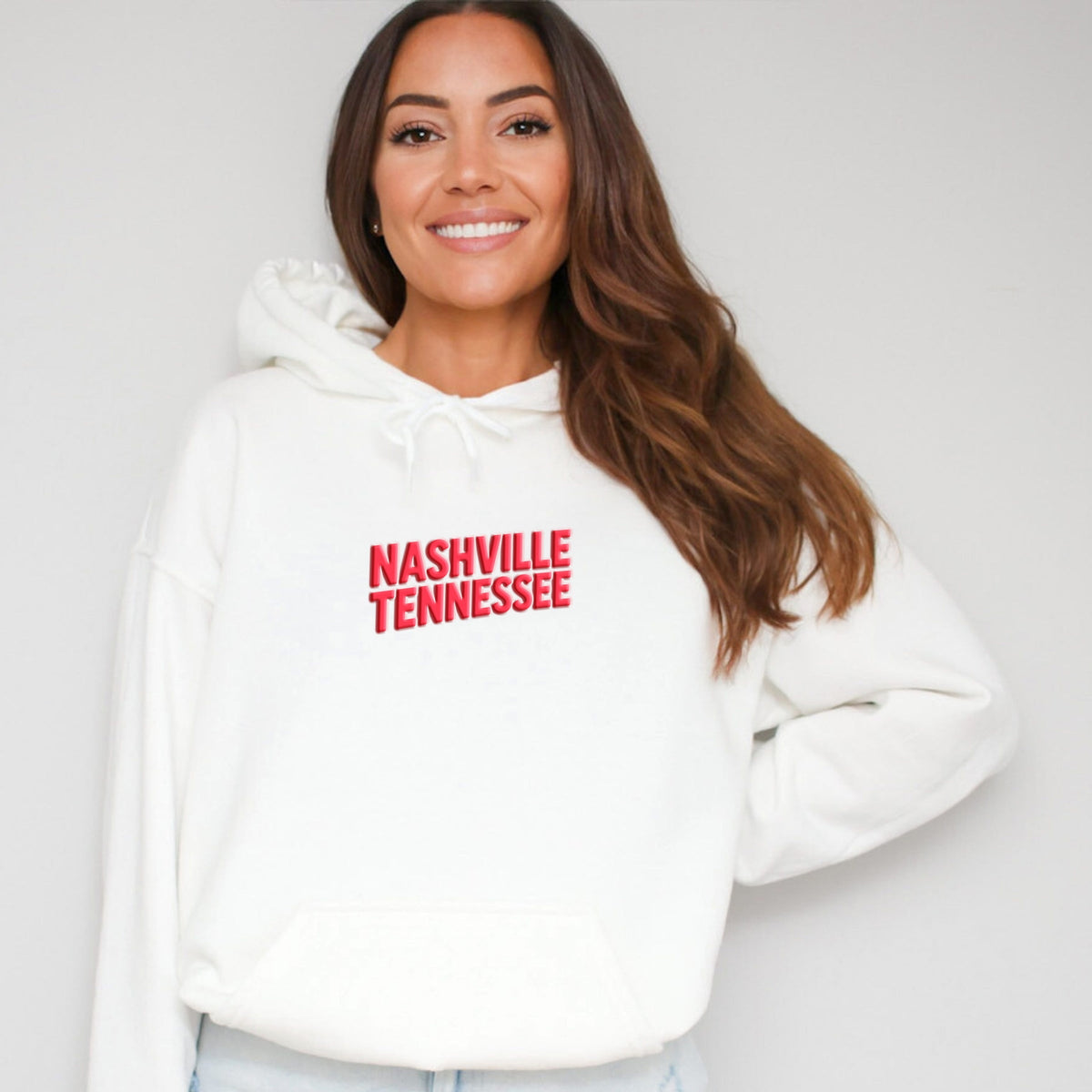 Nashville Vibrant Puff Print - Women's Graphic Hoodie
