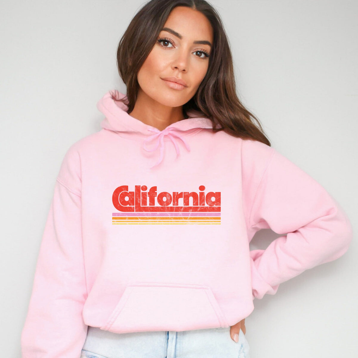 California Retro Stripes - Women's Graphic Hoodie
