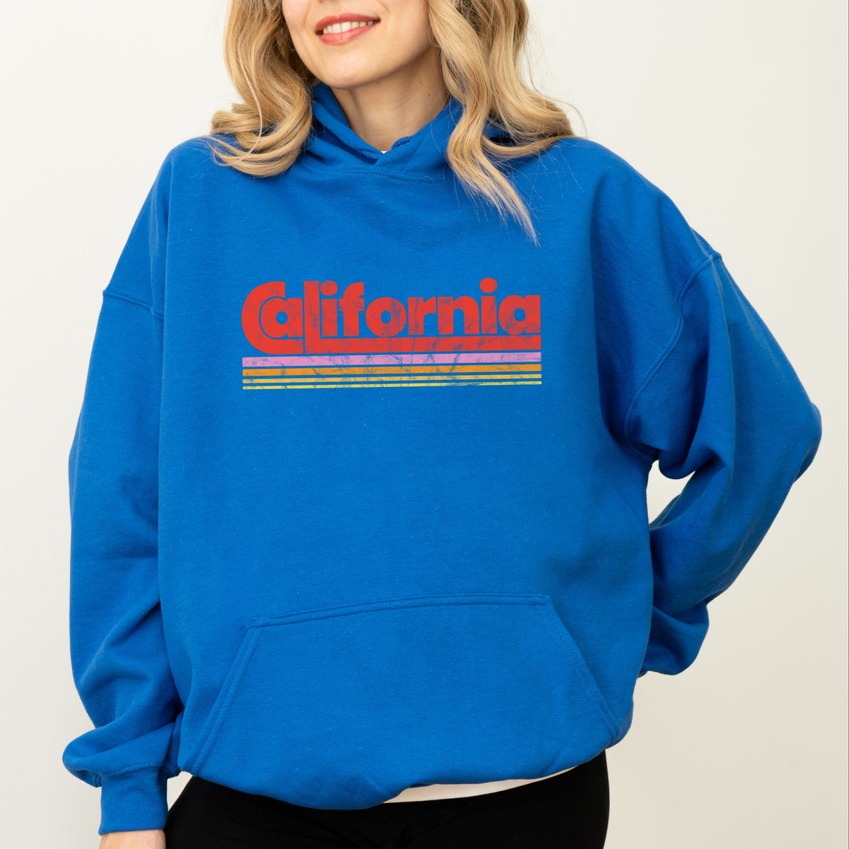 California Retro Stripes - Women's Graphic Hoodie