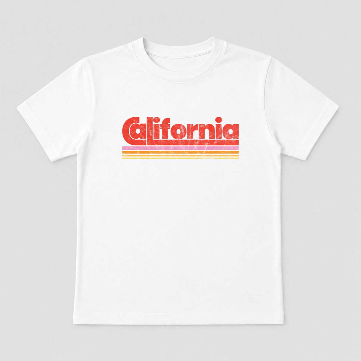California Retro Stripes - Toddler Short Sleeve Graphic T-Shirt