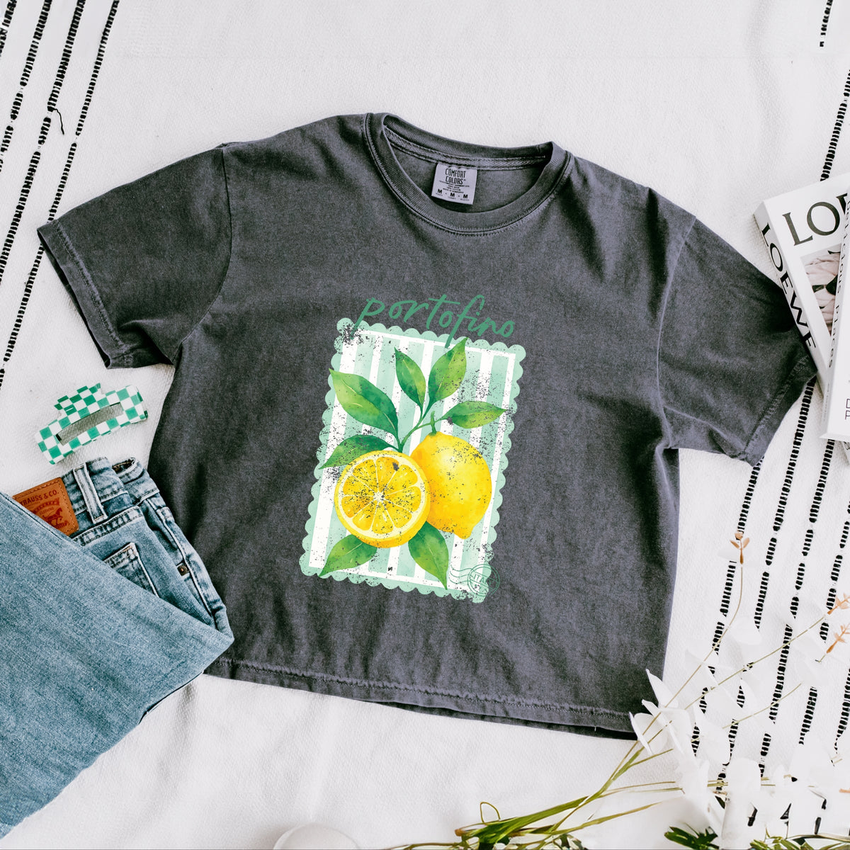 Portofino Italy Lemon - Boxy Crop Top