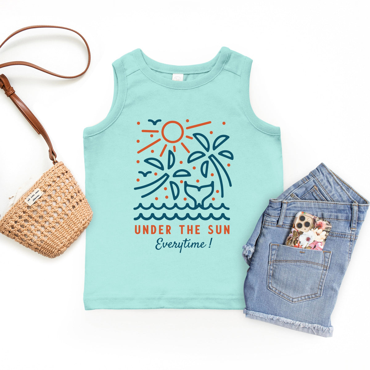 Under The Sun Everytime Palm Trees - Youth Tank Top