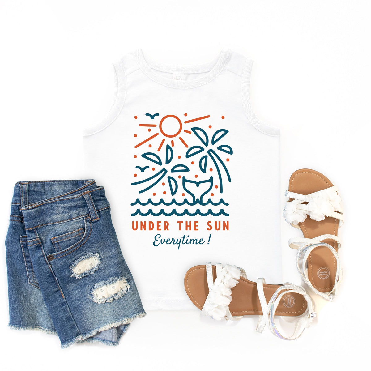 Under The Sun Everytime Palm Trees - Youth Tank Top