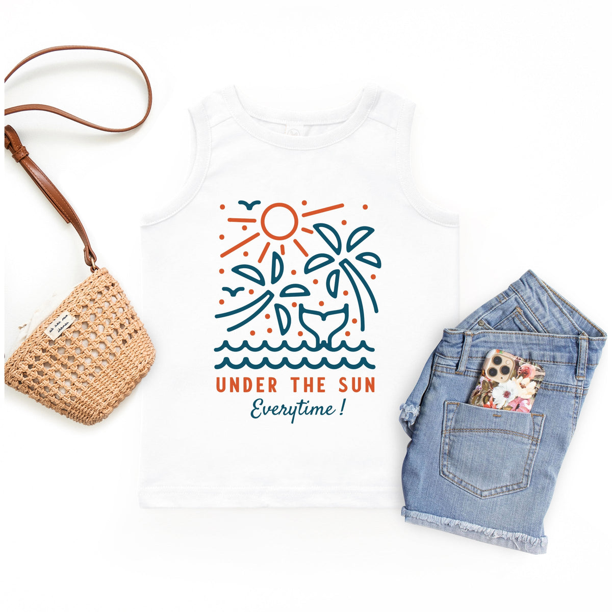 Under The Sun Everytime Palm Trees - Youth Tank Top