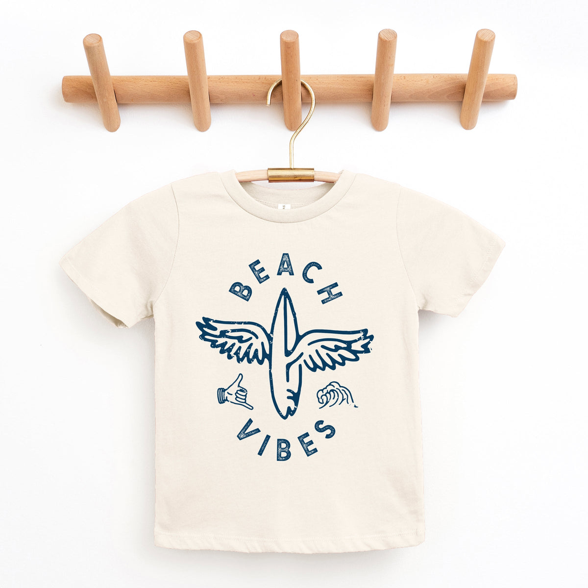 Beach Vibes Surfboard Wings - Youth Short Sleeve Graphic T-Shirt