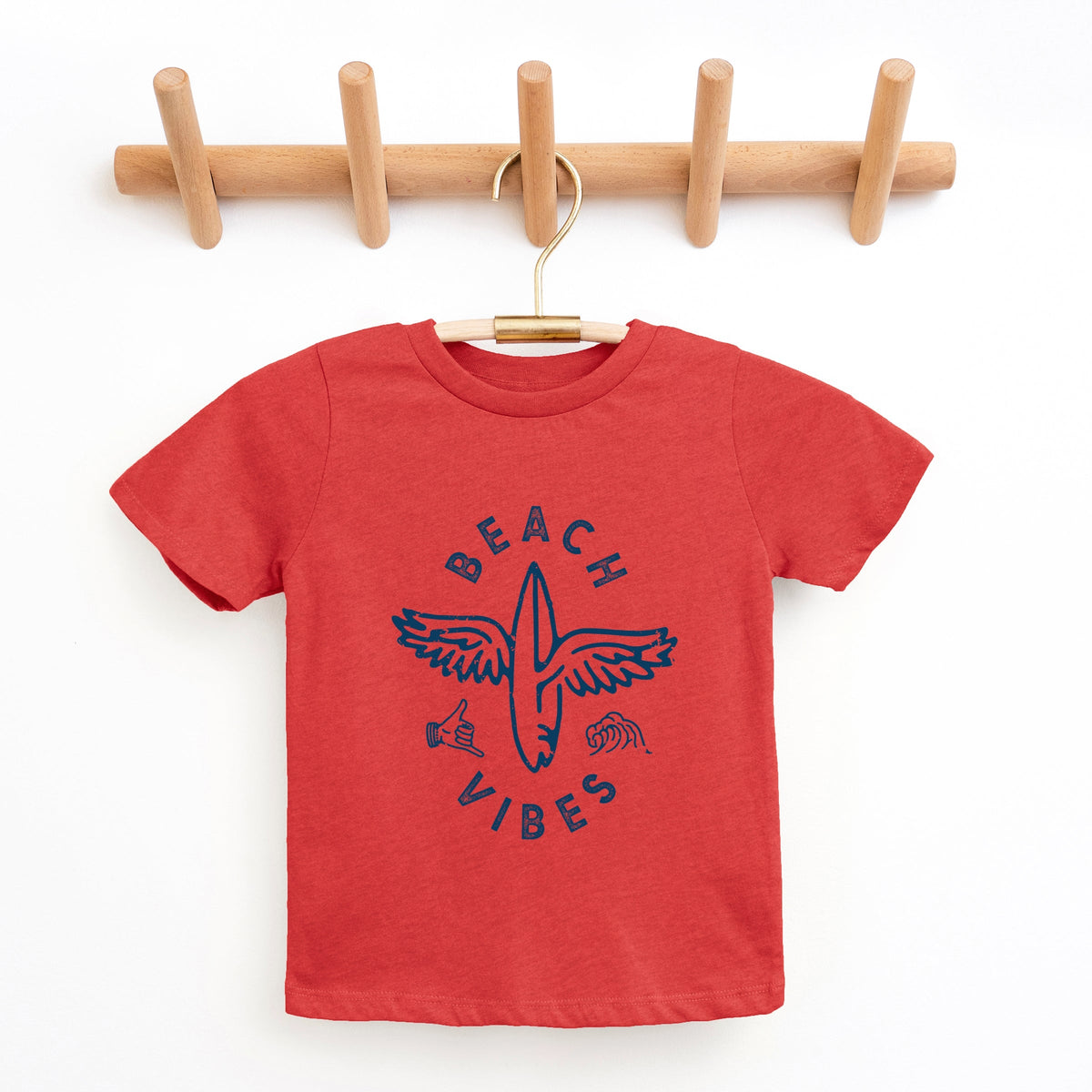 Beach Vibes Surfboard Wings - Youth Short Sleeve Graphic T-Shirt