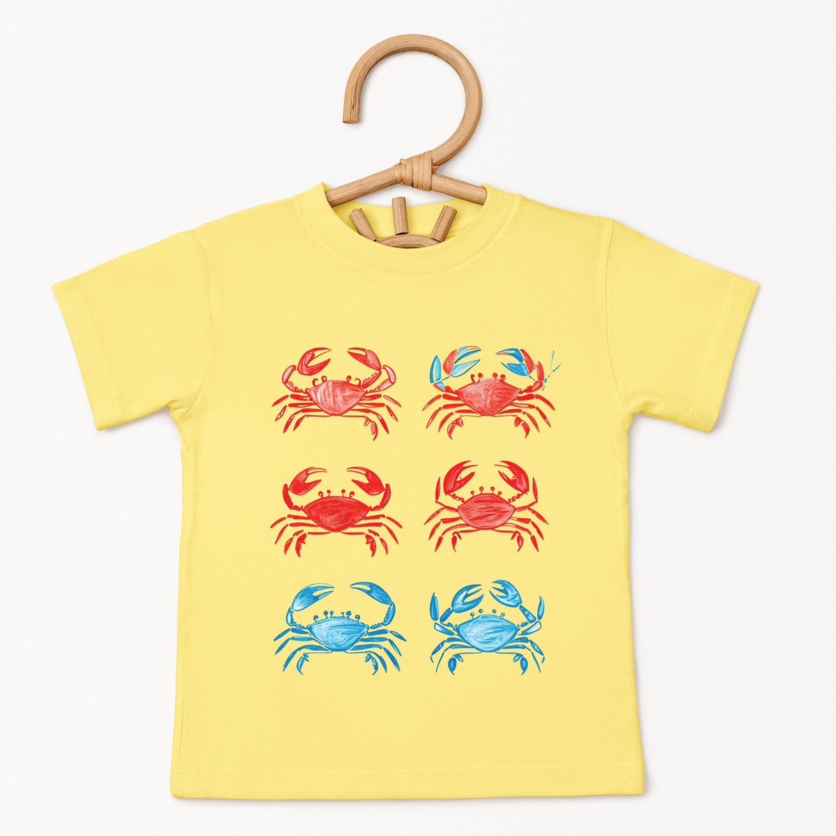 Six Crabs Sketched - Toddler Short Sleeve Graphic T-Shirt