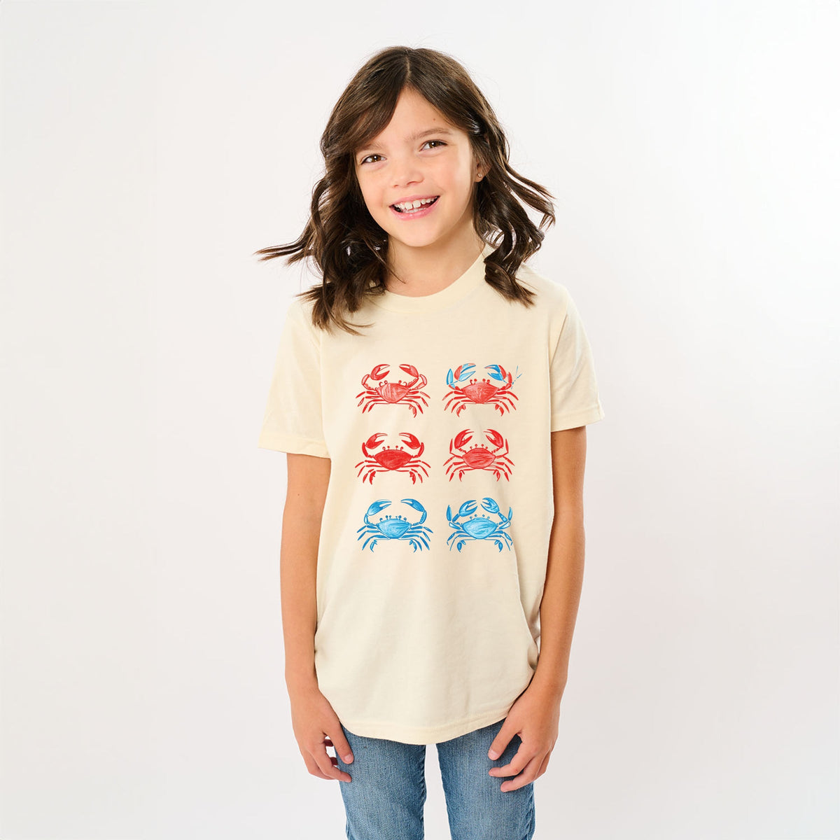 Six Crabs Sketched - Youth Short Sleeve Graphic T-Shirt