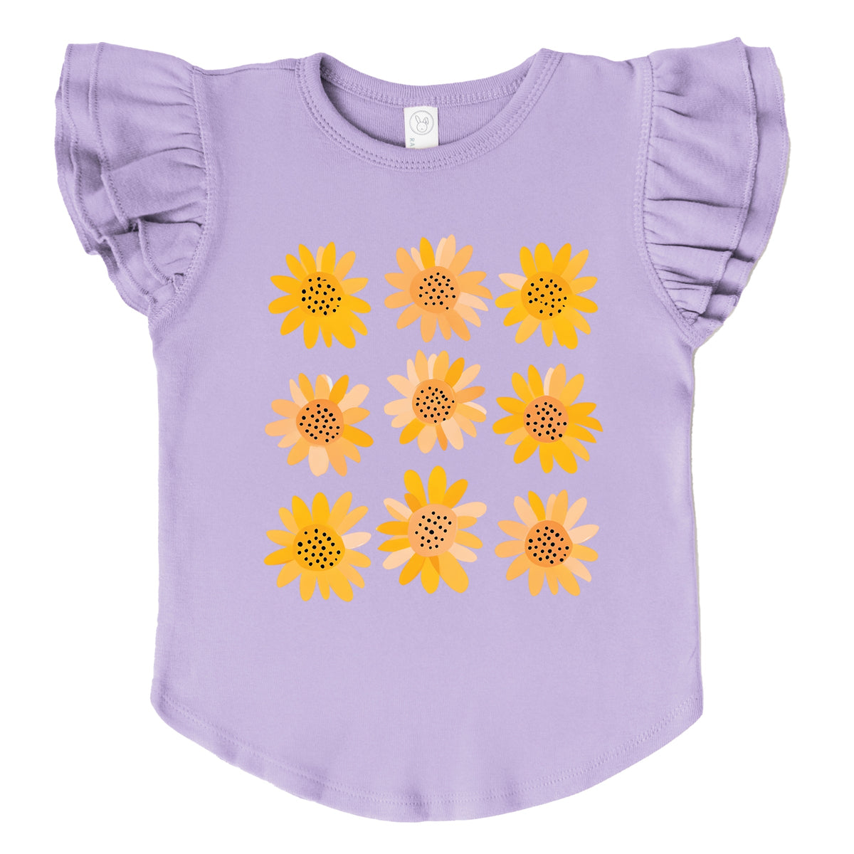 Sunflowers Stacked - Flutter Sleeve Graphic T-Shirt