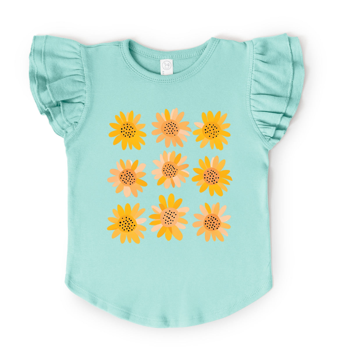 Sunflowers Stacked - Flutter Sleeve Graphic T-Shirt
