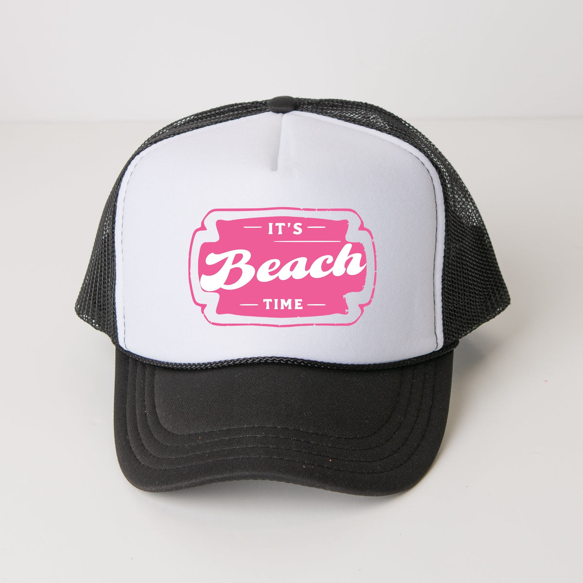 It's Beach Time Pink - Women's Graphic Foam Trucker Hat