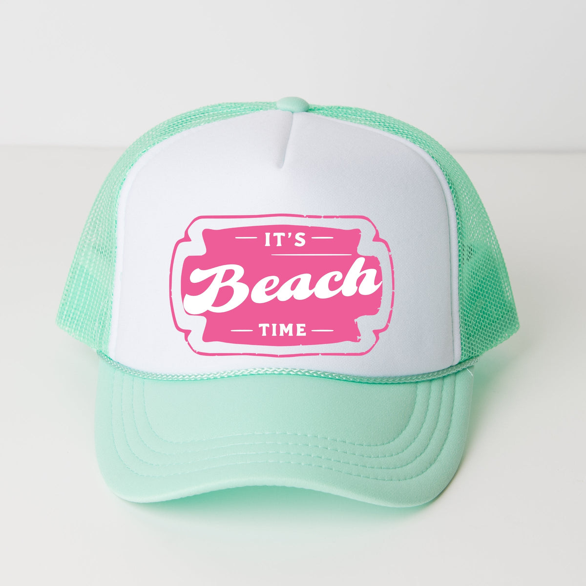 It's Beach Time Pink - Women's Graphic Foam Trucker Hat