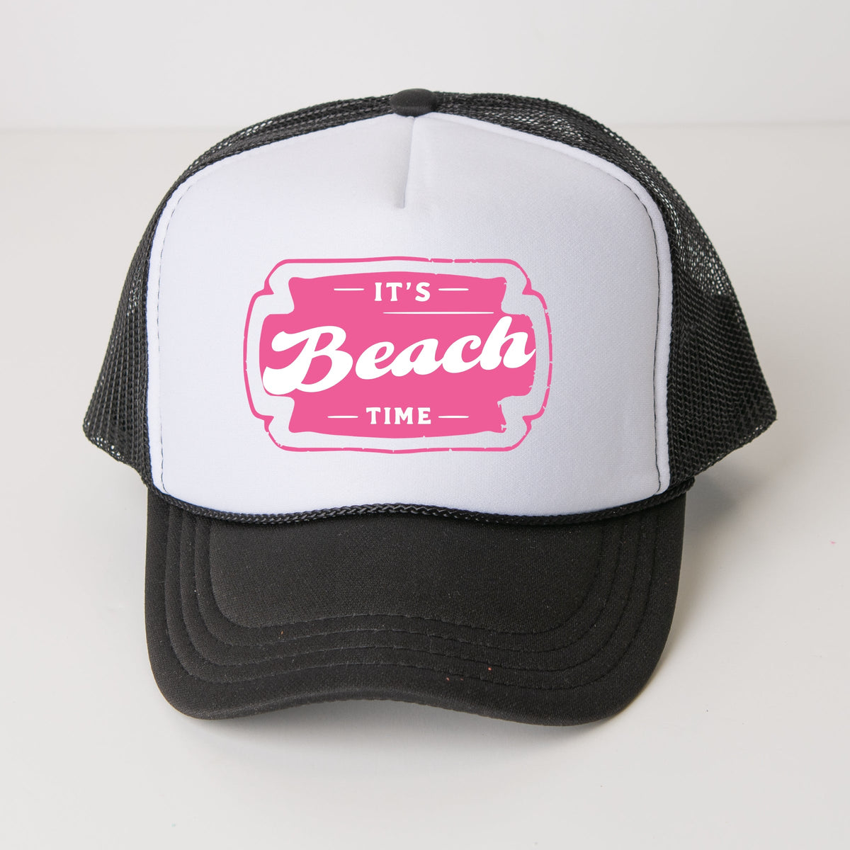 It's Beach Time Pink - Youth Graphic Foam Trucker Hat