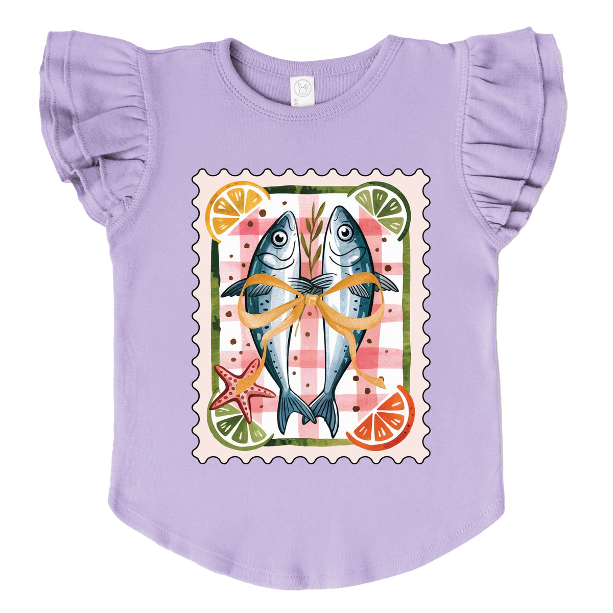 Sardines Stamp - Flutter Sleeve Graphic T-Shirt