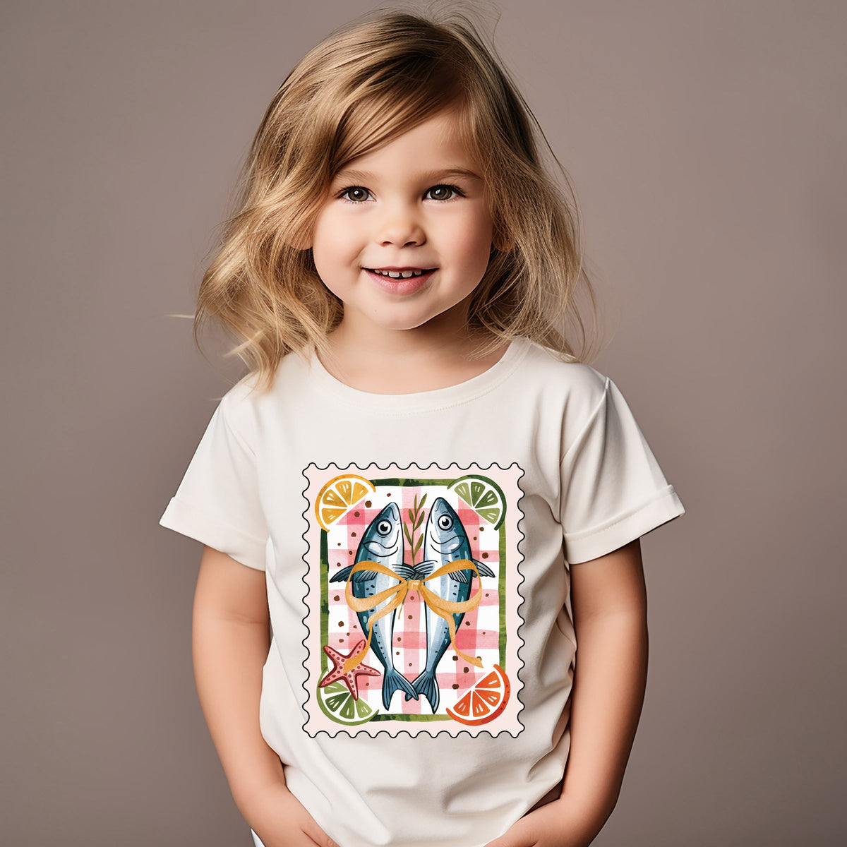 Sardines Stamp - Toddler Short Sleeve Graphic T-Shirt