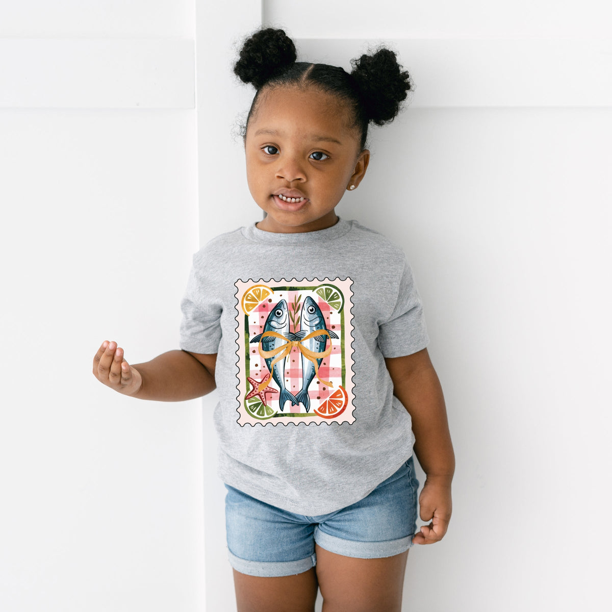 Sardines Stamp - Toddler Short Sleeve Graphic T-Shirt