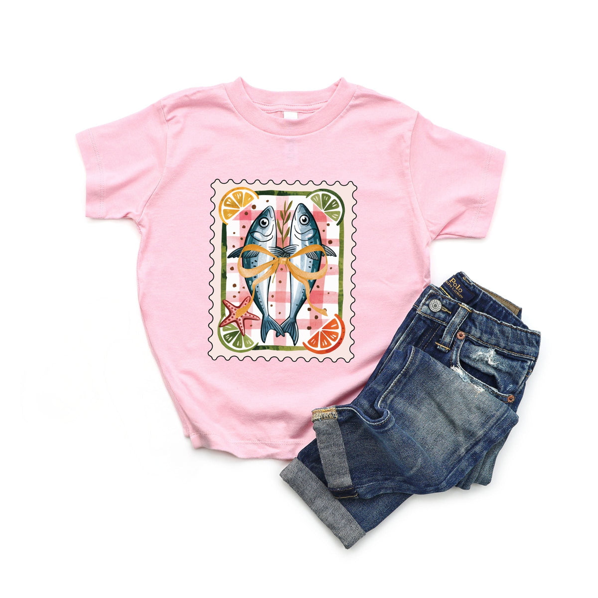 Sardines Stamp - Toddler Short Sleeve Graphic T-Shirt