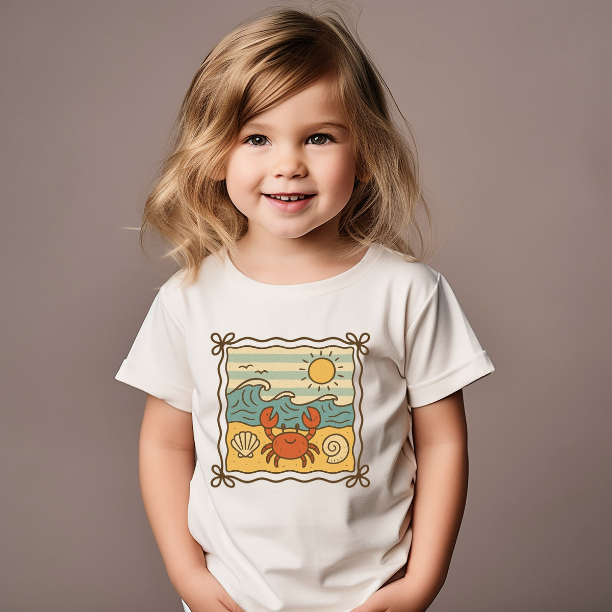Crab Frame - Toddler Short Sleeve Graphic T-Shirt