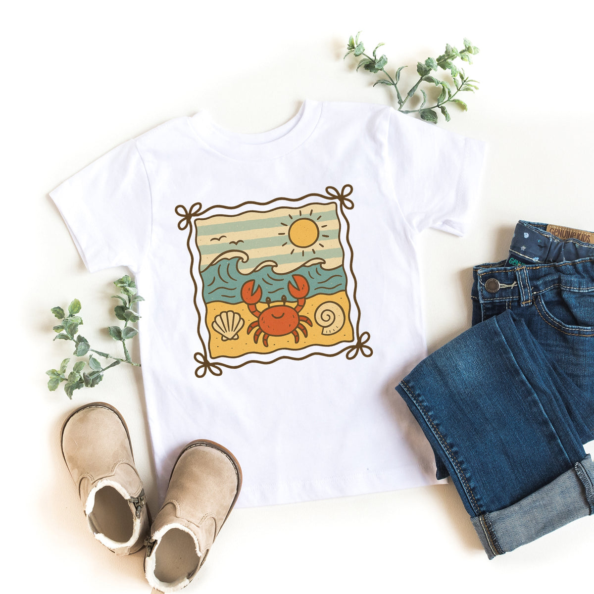 Crab Frame - Toddler Short Sleeve Graphic T-Shirt