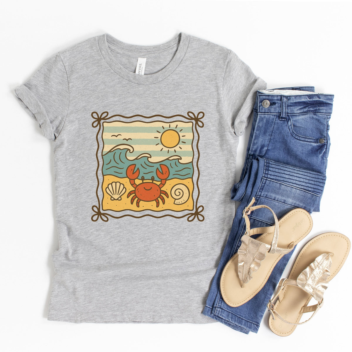 Crab Frame - Youth Short Sleeve Graphic T-Shirt