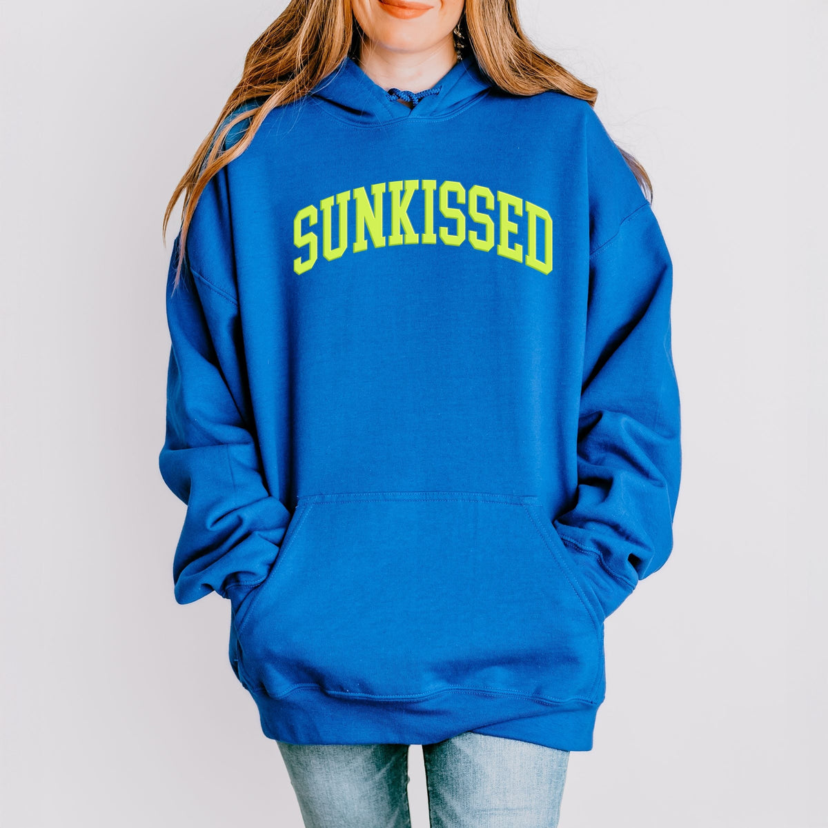 Sunkissed Varsity Arched Puff Print - Women's Graphic Hoodie
