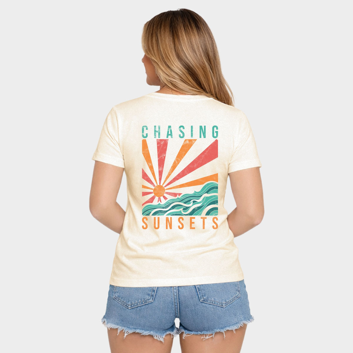 Chasing Sunsets Waves - Women's Short Sleeve Graphic T-Shirt
