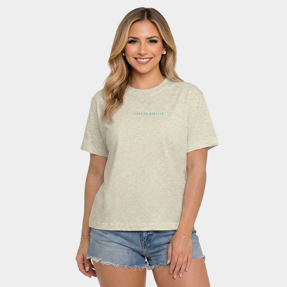 Chasing Sunsets Waves - Women's Relaxed Boxy Tee