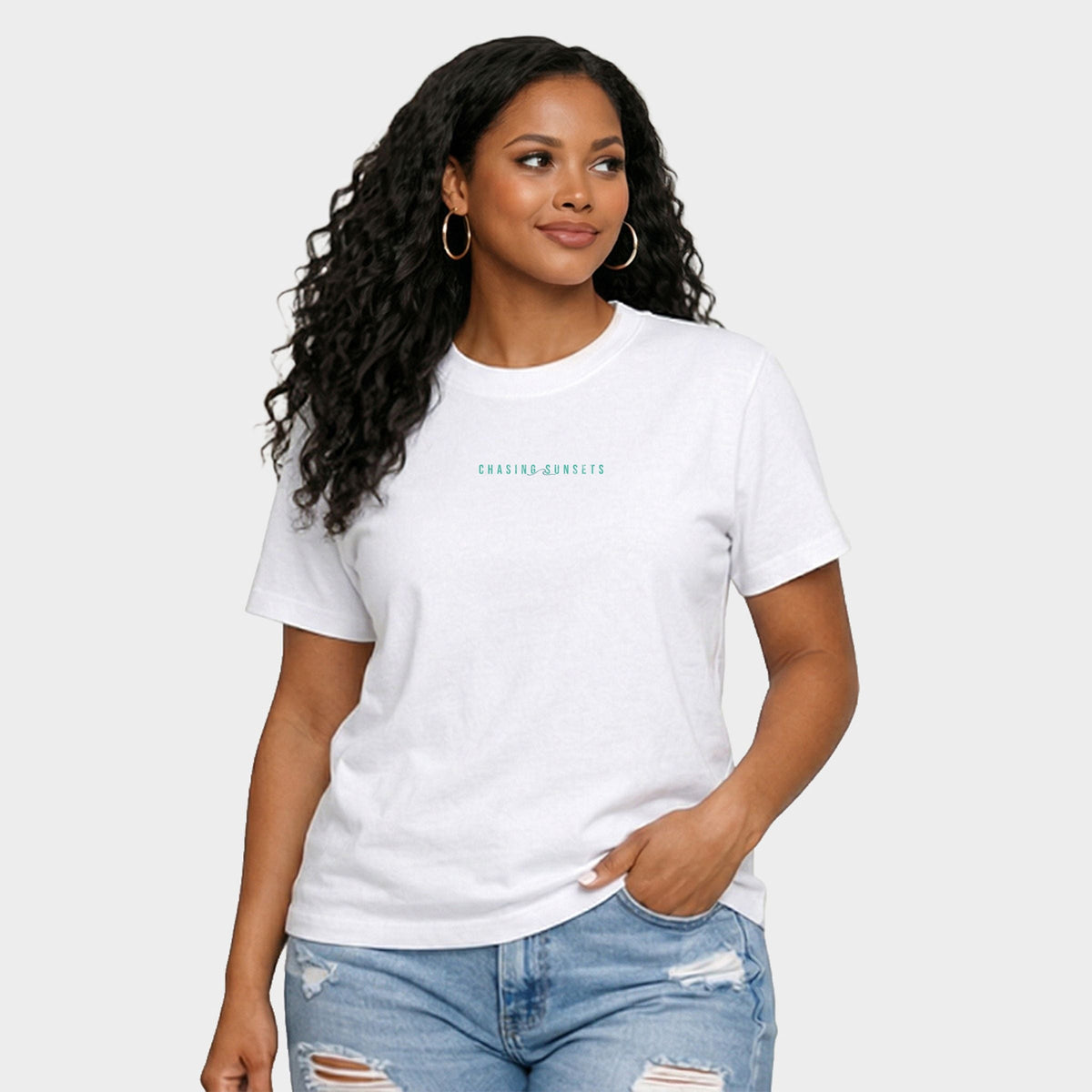 Chasing Sunsets Waves - Women's Relaxed Boxy Tee