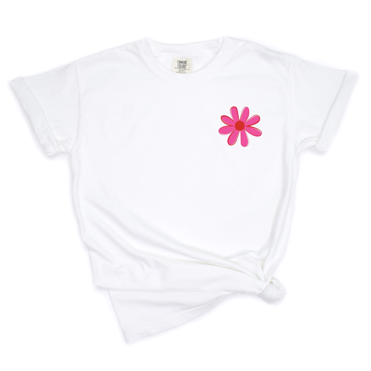 Happy Vibes Flower - Women's Garment Dyed Graphic T-Shirt