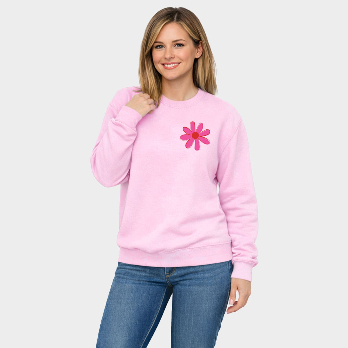 Happy Vibes Flower - Women's Graphic Sweatshirt