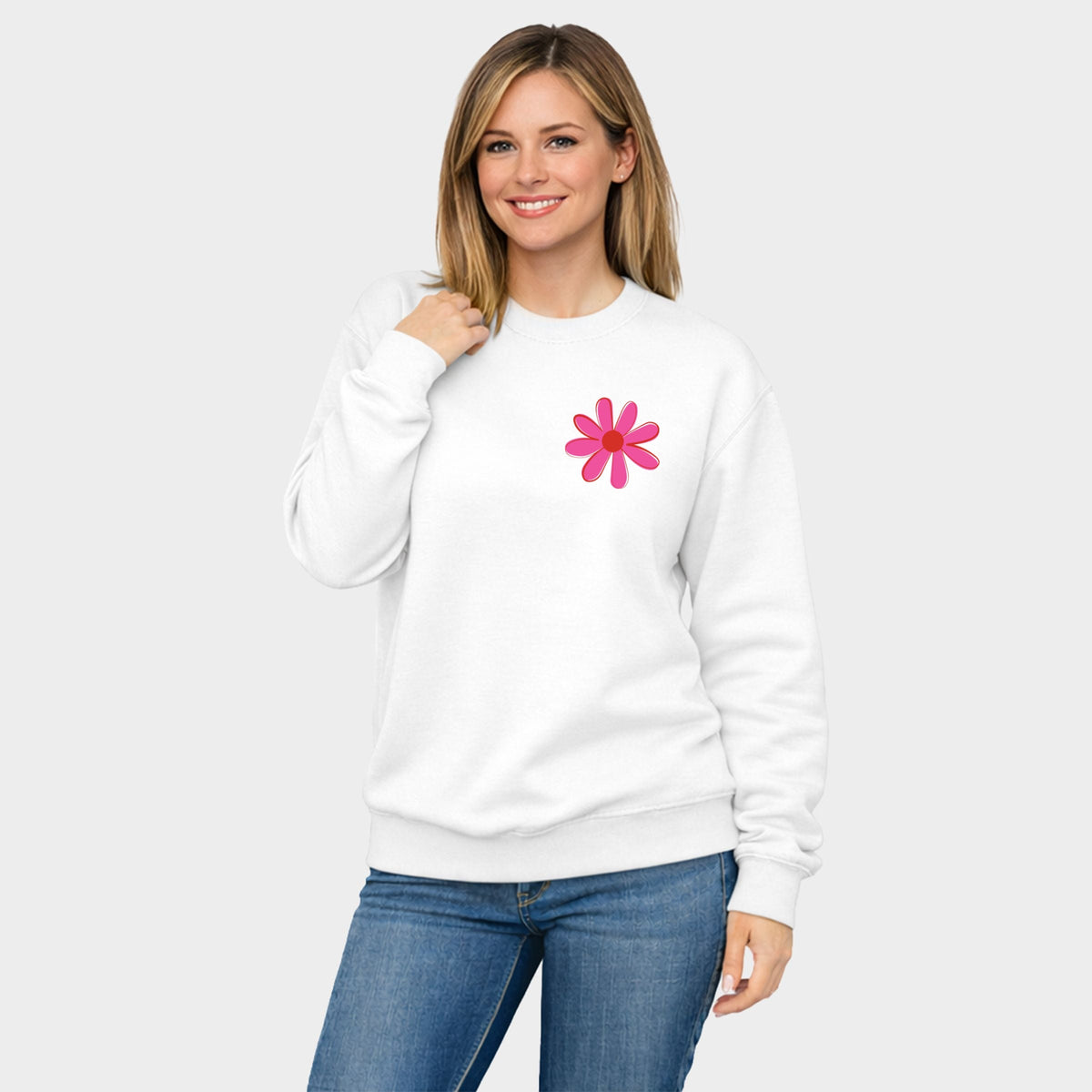 Happy Vibes Flower - Women's Graphic Sweatshirt