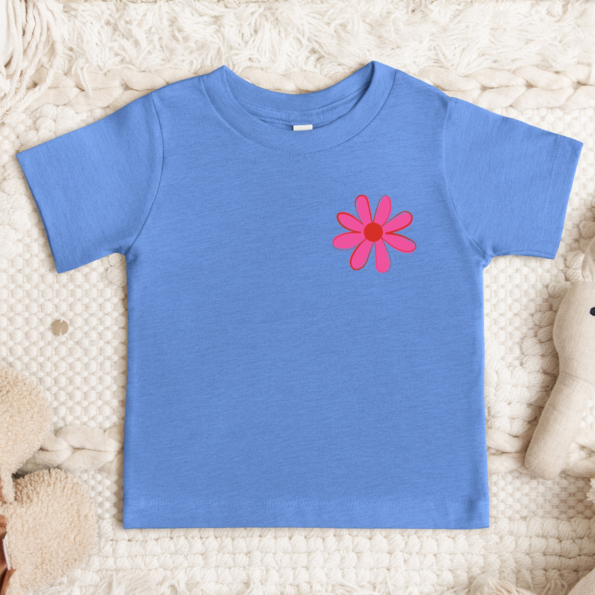 Happy Vibes Flower - Toddler Short Sleeve Graphic T-Shirt