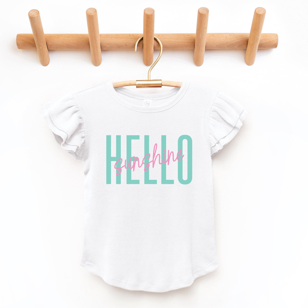 Hello Sunshine Tall - Flutter Sleeve Graphic T-Shirt