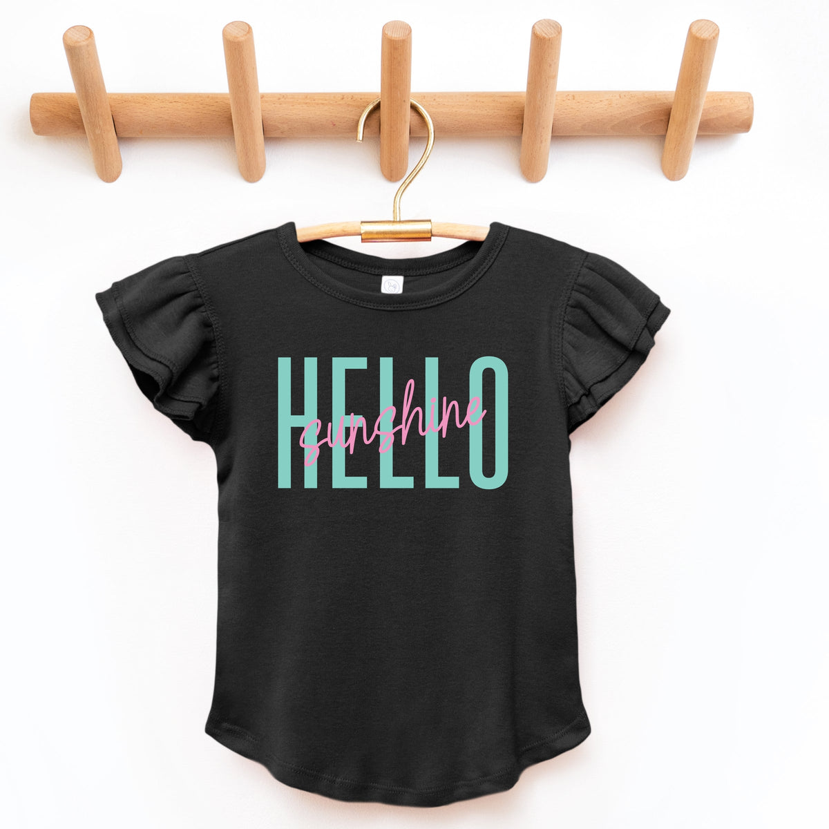 Hello Sunshine Tall - Flutter Sleeve Graphic T-Shirt