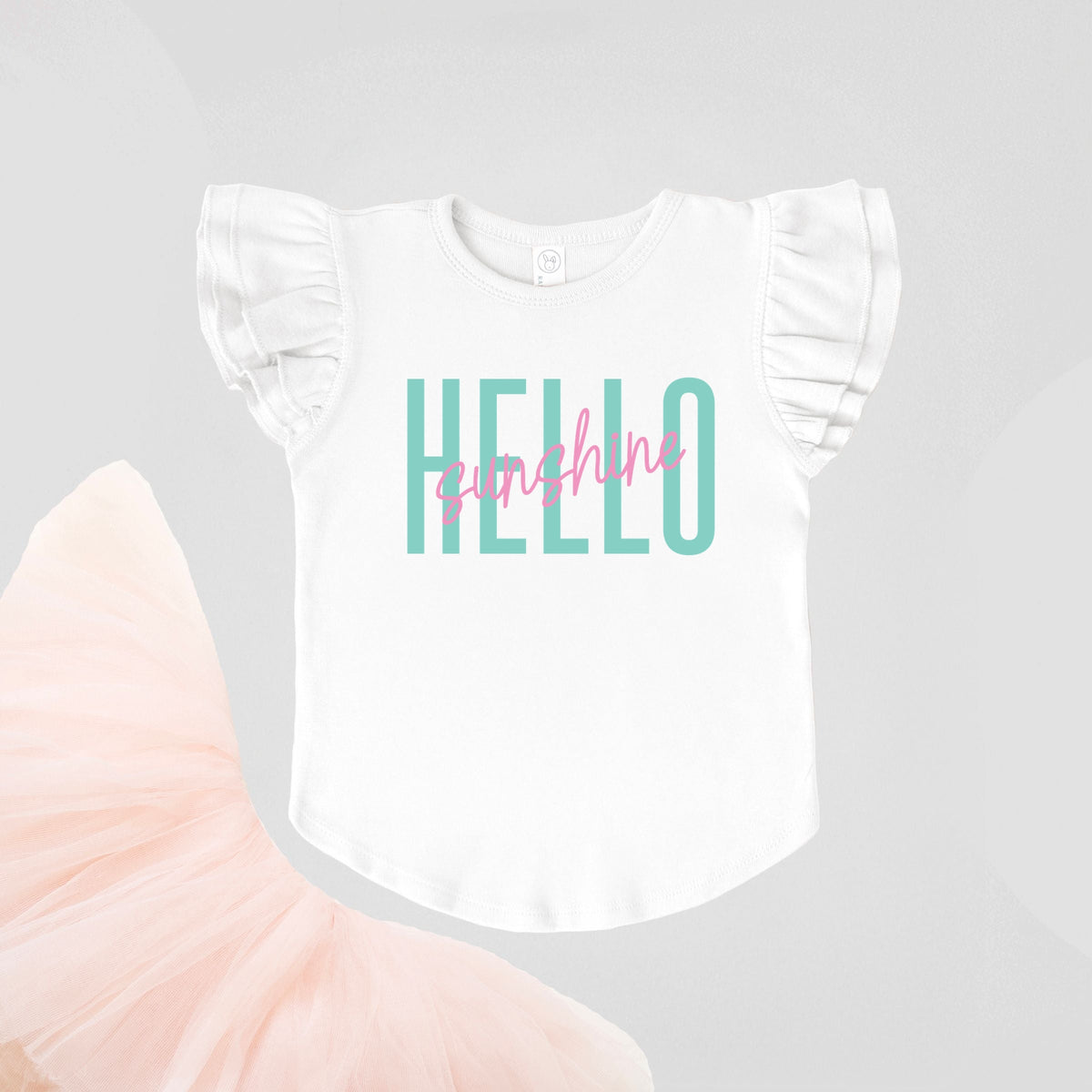 Hello Sunshine Tall - Flutter Sleeve Graphic T-Shirt