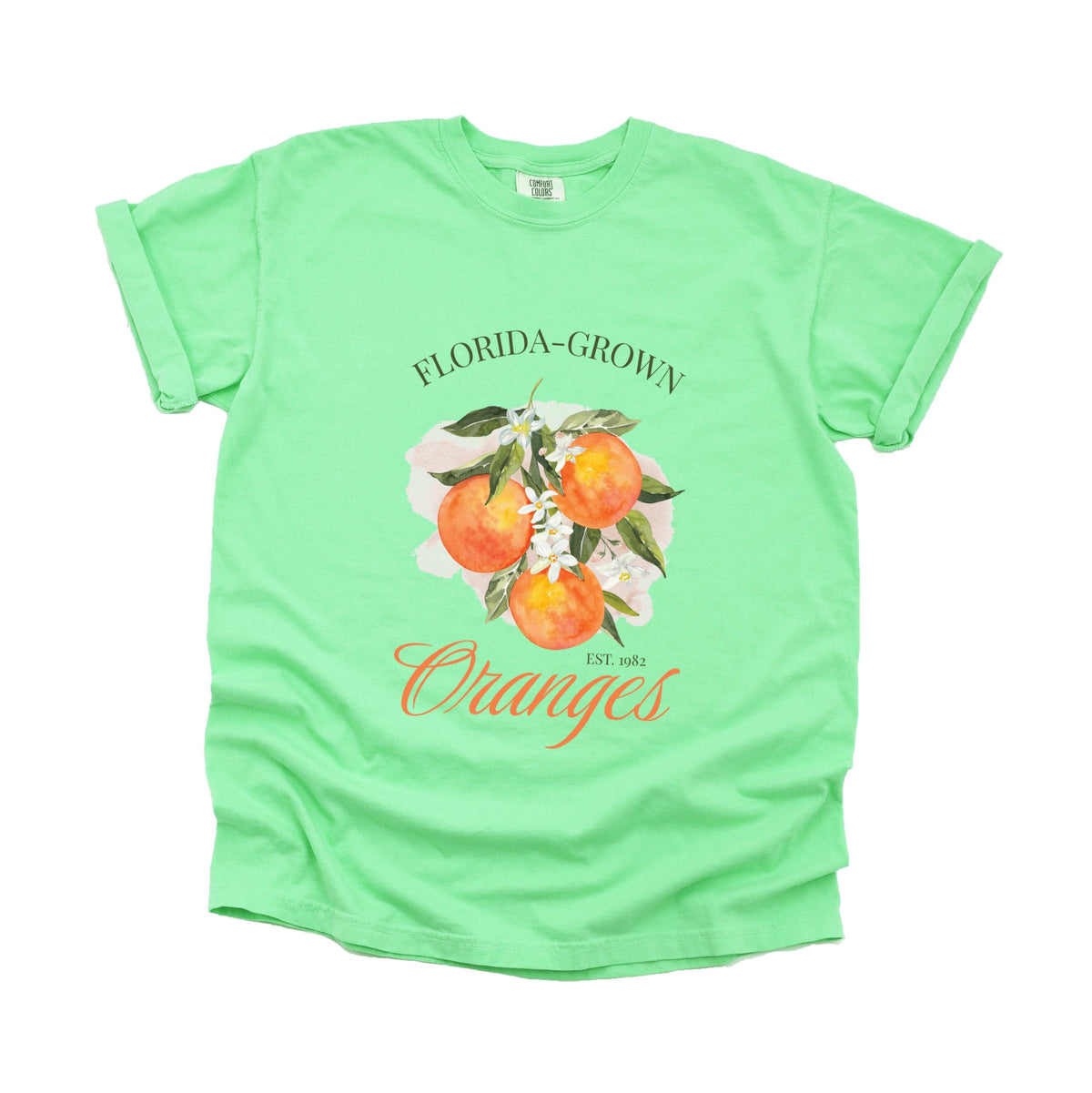 Florida Grown Oranges - Women's Garment Dyed Graphic T-Shirt