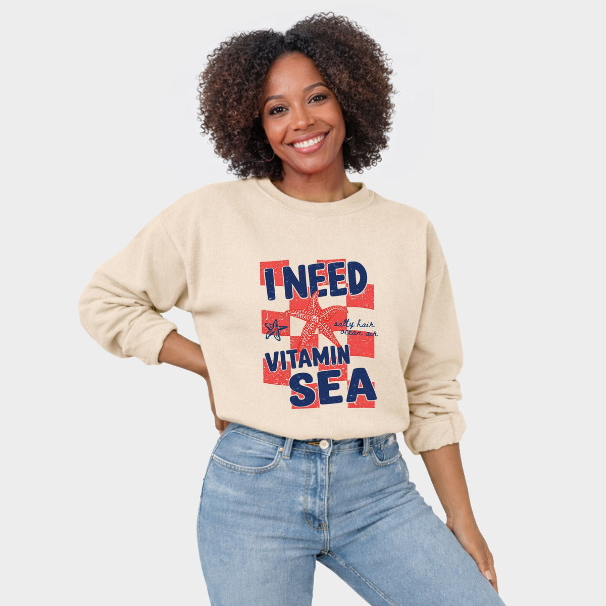 I Need Vitamin Sea - Women's Graphic Sweatshirt