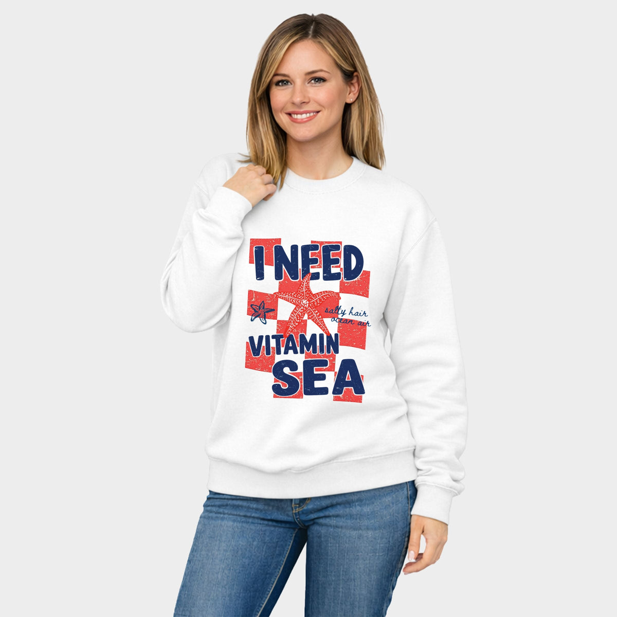 I Need Vitamin Sea - Women's Graphic Sweatshirt