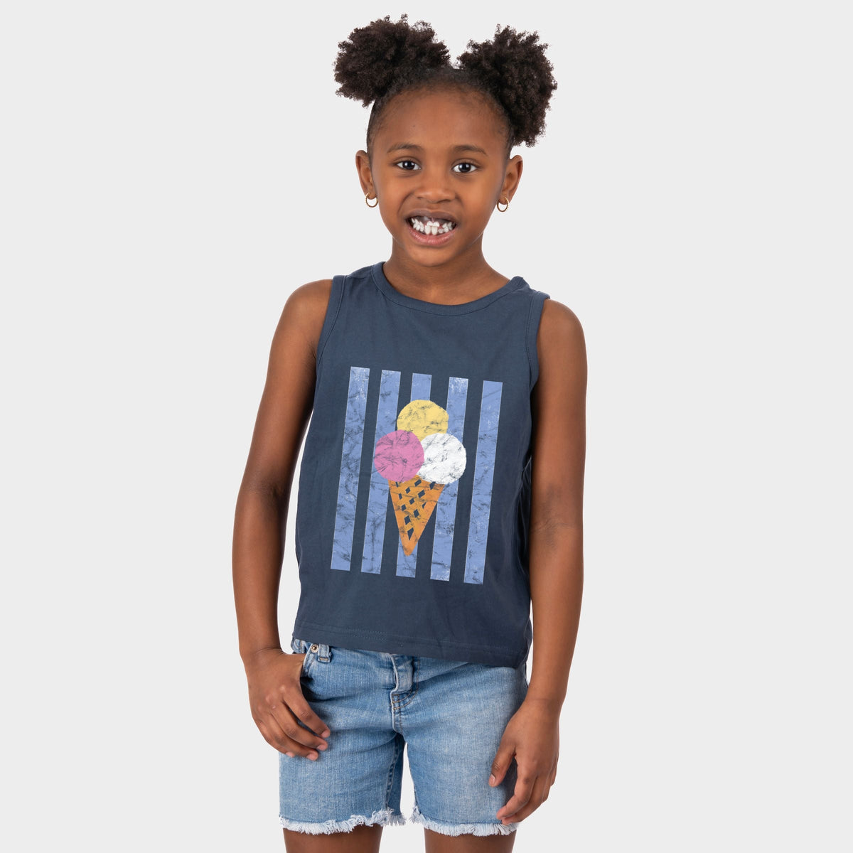 Ice Cream Cone Stripes - Youth Tank Top